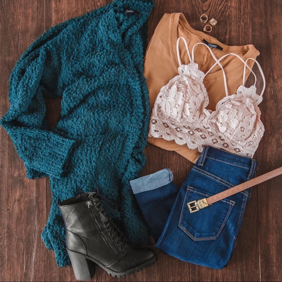 Black Lace Up High Chunky Heel Combat Boots - Picture 10 of 14